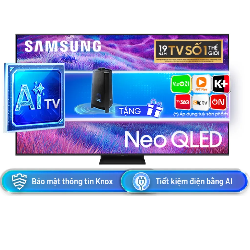 Smart AI Tivi Neo QLED Mini LED Samsung 4K 75 Inch QA75QN80FAKXXV (Màu Đen)